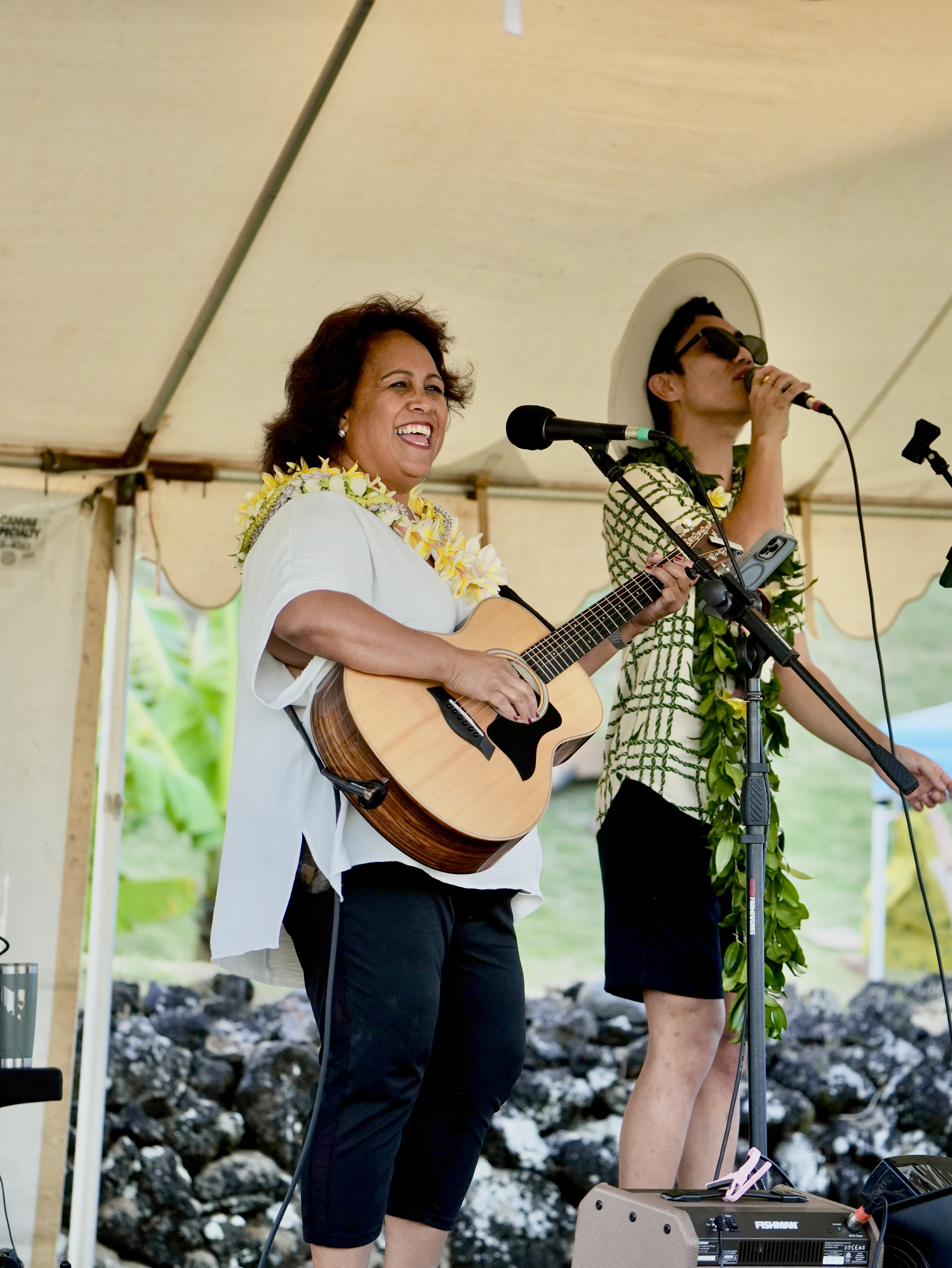 Liz Morales performing as a duet