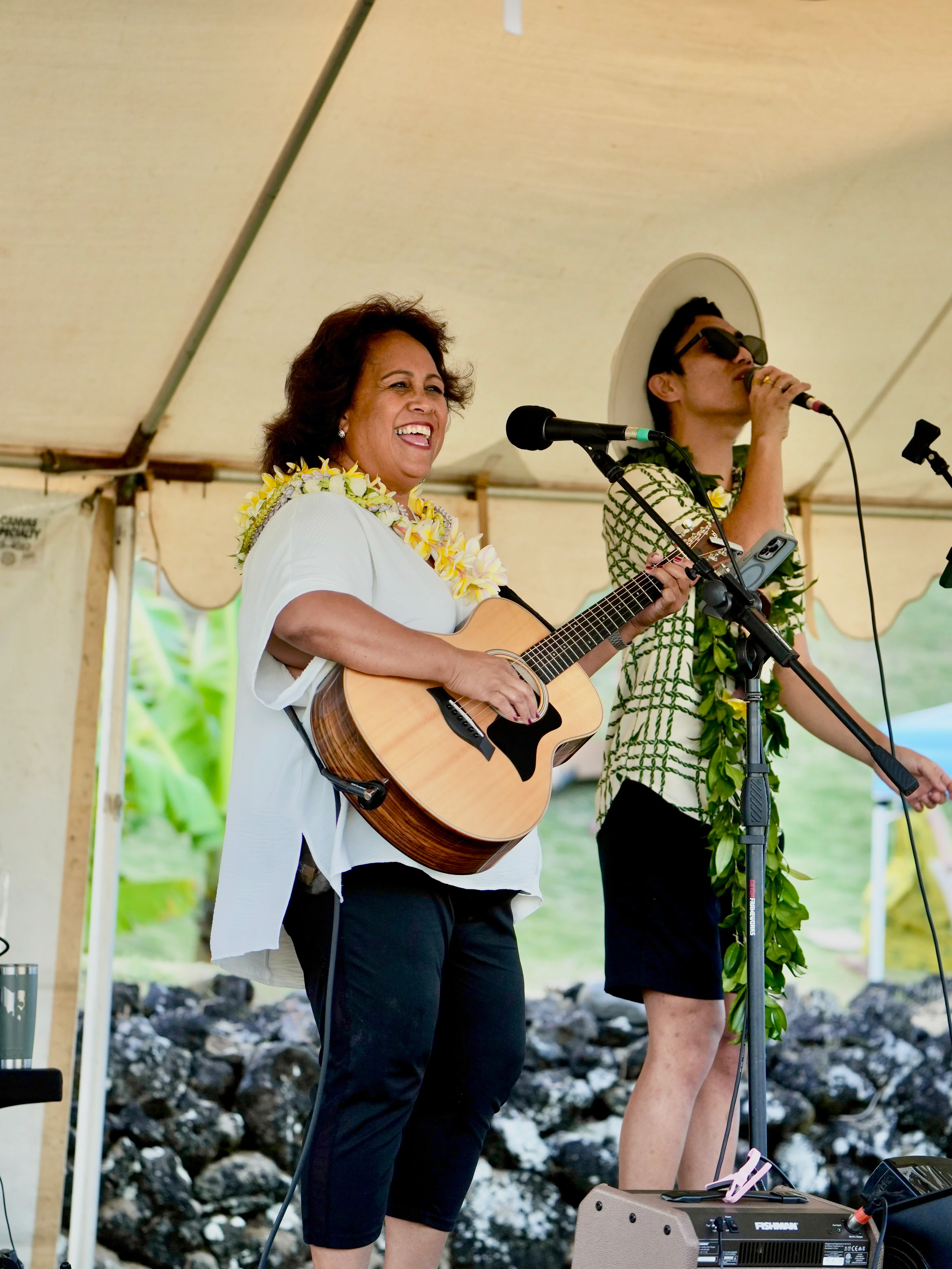 Liz Morales performing as a duet